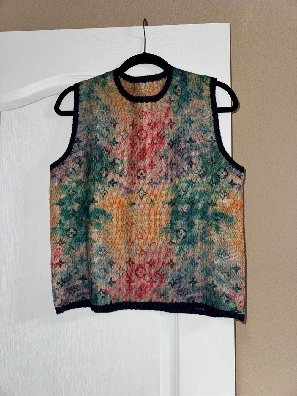 Multicolor Tie-Dye Sleeveless Knit Top - Women